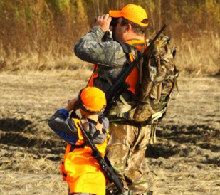 Father and son hunting